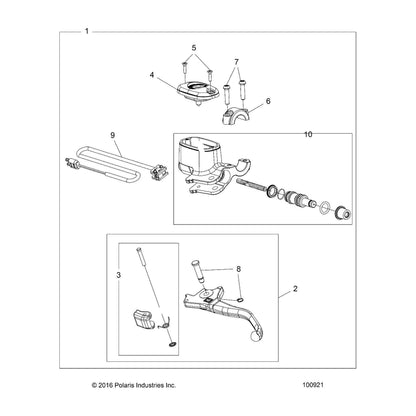 Polaris ATV Master Cylinder Assembly, Genuine OEM Part 2010443, Qty 1