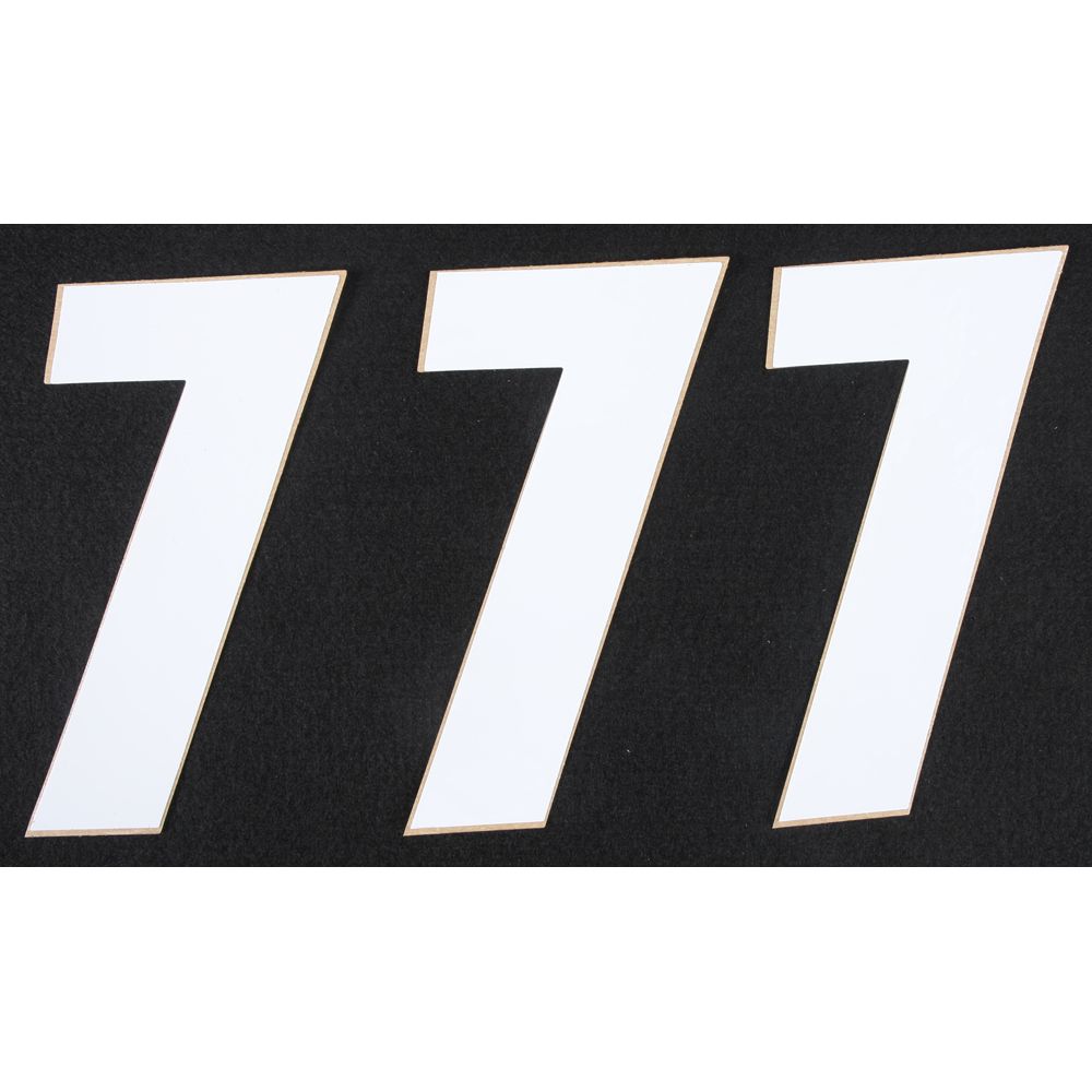 Number 7 White 6" 3/Pk