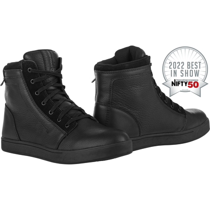 Axle Leather Waterproof Shoes Black/Black Sz 06