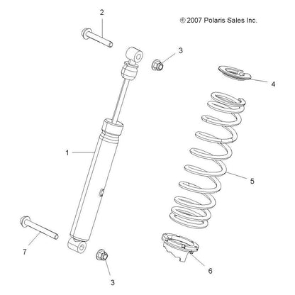 Polaris ATV Spring 180#, Orange Burst, 10.37, Genuine OEM Part 7044540-647, Qty 1