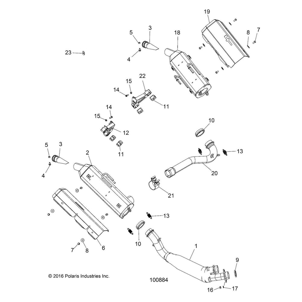 
                      
                        Polaris ATV Support Exhaust Bracket, Left, Genuine OEM Part 5633022, Qty 1
                      
                    