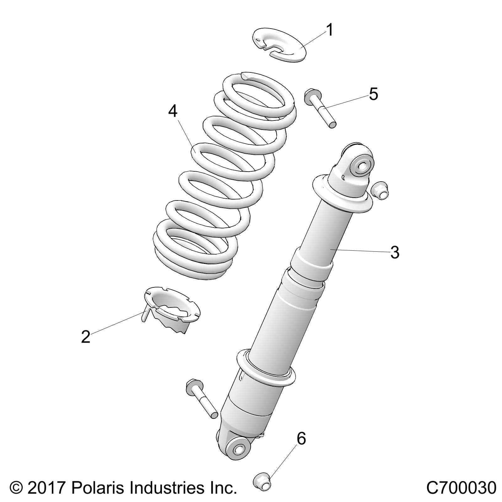 Polaris Ranger Spring 305-350, Lime Squeeze, Genuine OEM Part 7044917-630, Qty 1