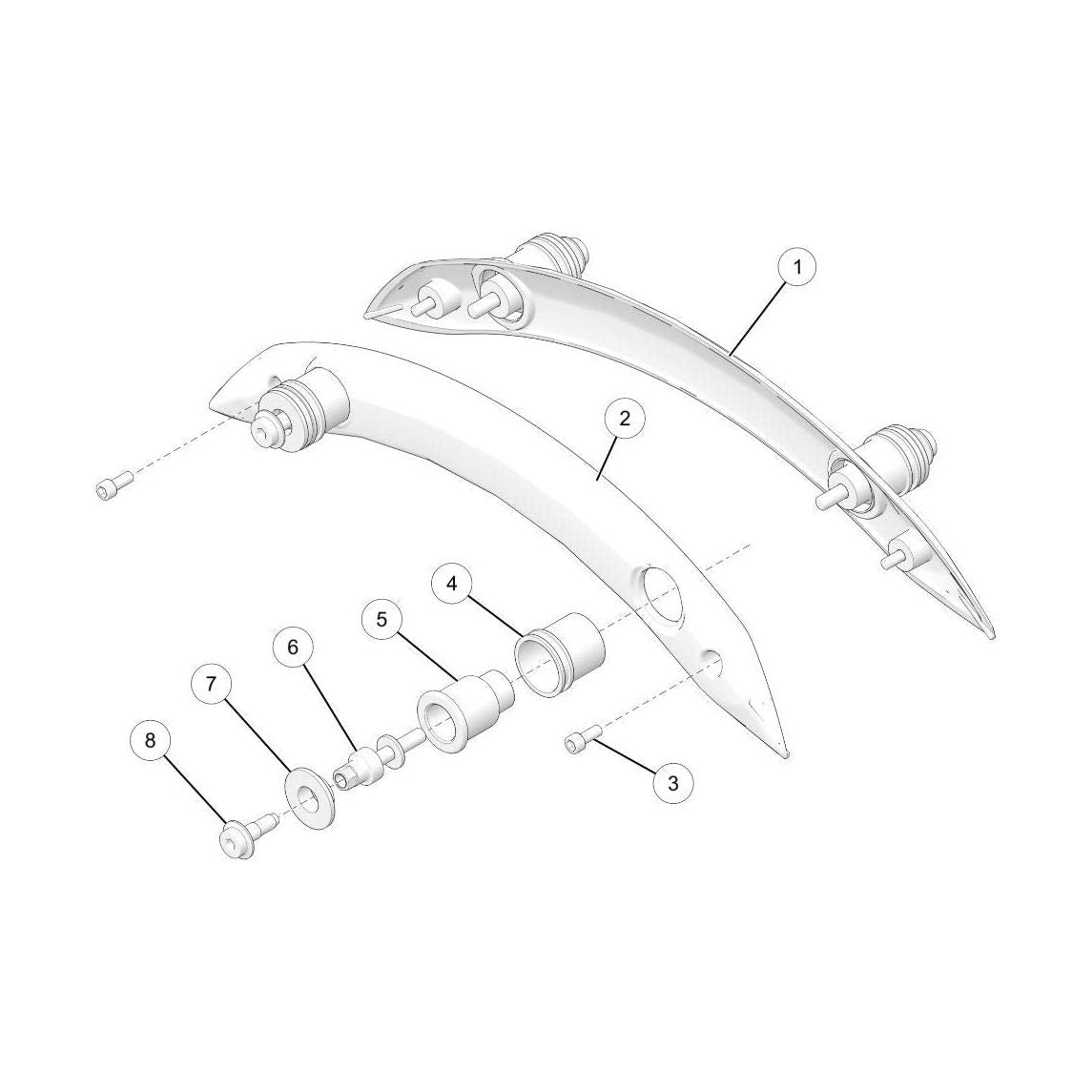 Genuine Indian Motorcycles Chief Strut Cover and Spool Kit - Chrome 2883998-156