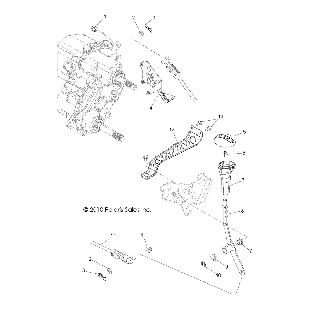 
                      
                        Polaris RZR Shift Cable, Genuine OEM Part 7081680, Qty 1
                      
                    