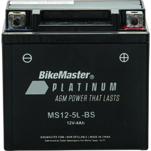 BikeMaster AGM Battery - MS12-5L-BS
