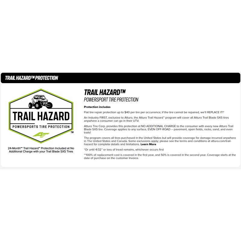 Atturo Trail Blade BOSS SxS Tire - 30x11R15 75N