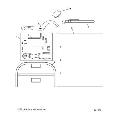 Polaris GEM Accessory Tool Kit, RANGER, Genuine OEM Part 2880974, Qty 1