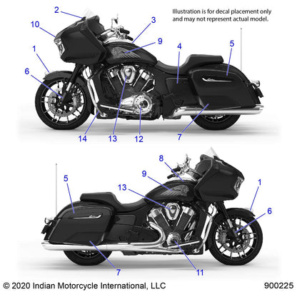 Indian Motorcycle BADGE-ACG,AL/BLK [PREMIUM], Genuine OEM Part 7188715-01, Qty 1