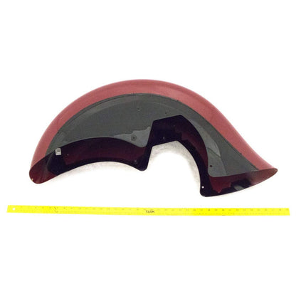 Indian Motorcycle Fender Assembly, Front, Cruiser Black with Indian Red, Genuine OEM Part 1019176-1468, Qty 1
