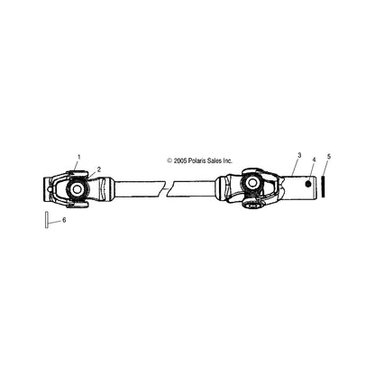 Polaris ATV Front Propshaft Assembly, Genuine OEM Part 1380233, Qty 1
