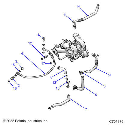 Polaris RZR SCR HH, M8 x 1.25 x 38, Genuine OEM Part 7521239, Qty 1