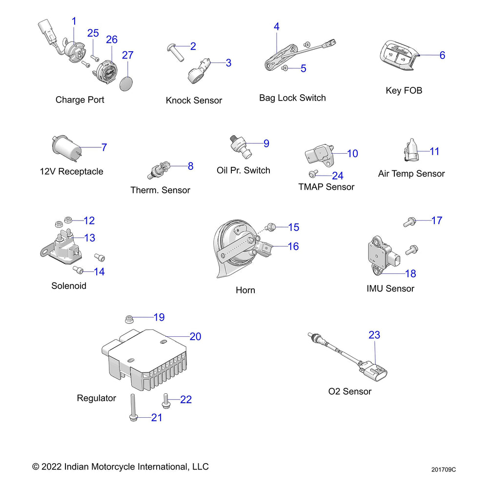 
                      
                        Indian Motorcycle Screw, Genuine OEM Part 7519876, Qty 1
                      
                    