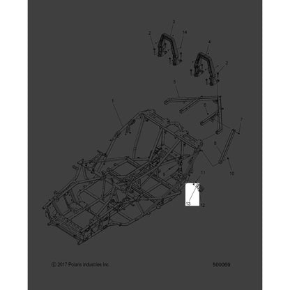 Polaris Slingshot Edge Trim, 130 mm, Genuine OEM Part 8360178, Qty 1