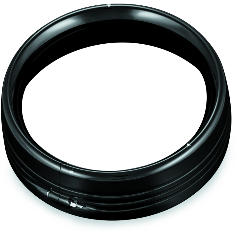 Kuryakyn 7inch Headlamp Trim Ring Gloss Black