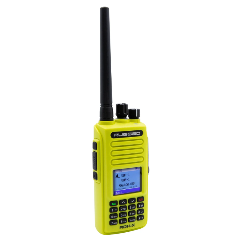 Rugged Radios WATERPROOF - Rugged RDH-X - Bus Band 2-Way Radio - Digital and Analog / Safety Yellow