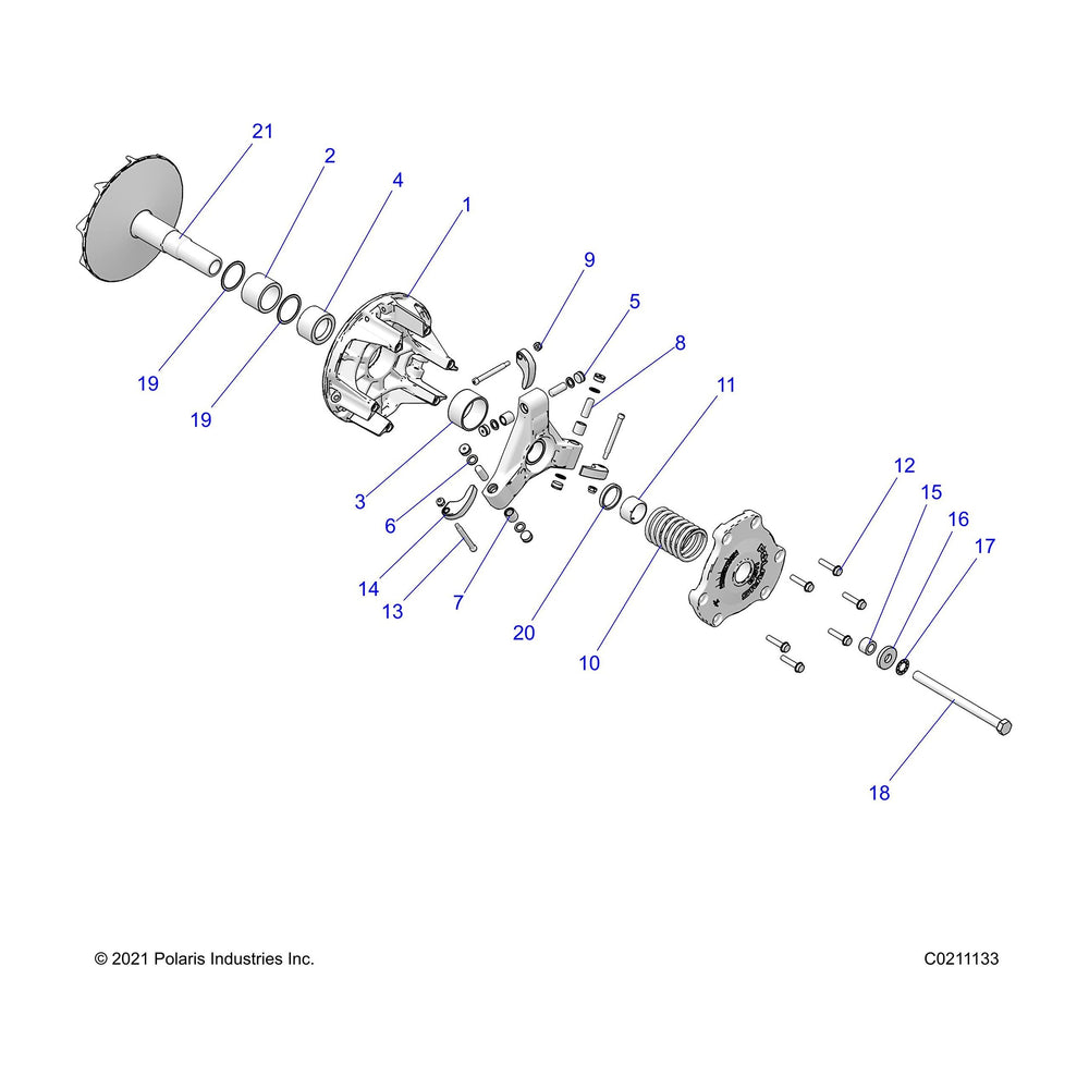 
                      
                        Polaris ATV Basic Engine Braking System (EBS) Drive Clutch Assembly, Genuine OEM Part 1323377, Qty 1
                      
                    