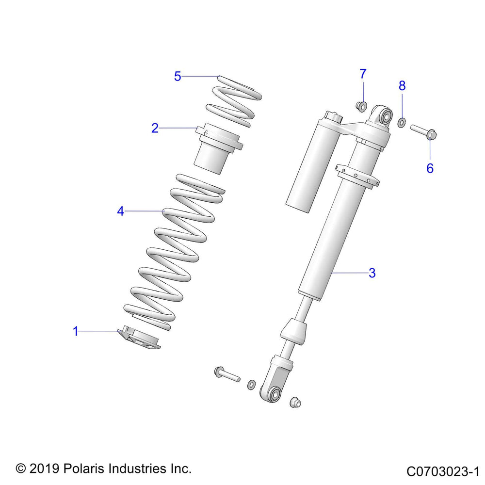 
                      
                        Polaris RZR Shock, Front, Left, Genuine OEM Part 7045427, Qty 1
                      
                    