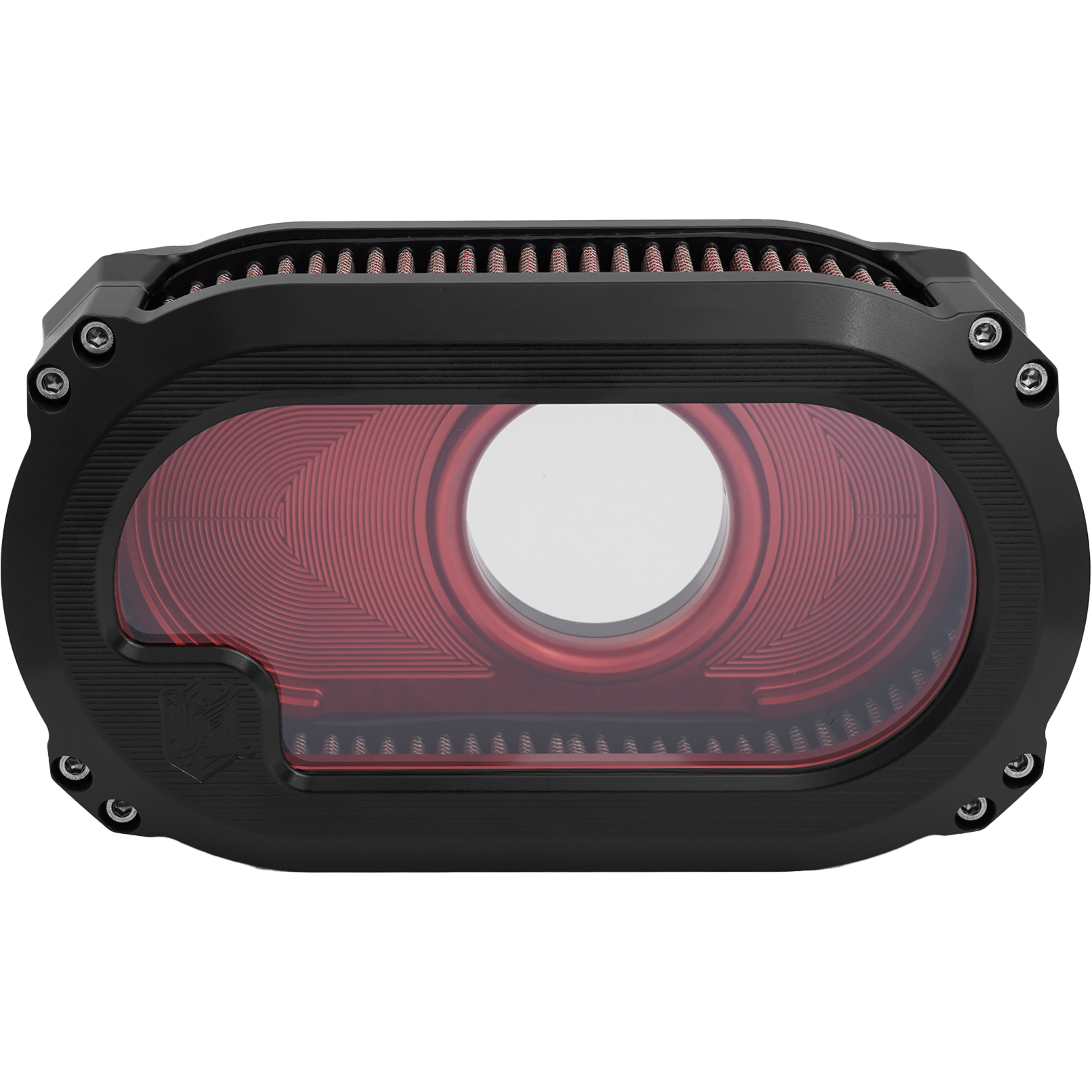 Nl M8 Air Cleaner W/Glass Black W/Red