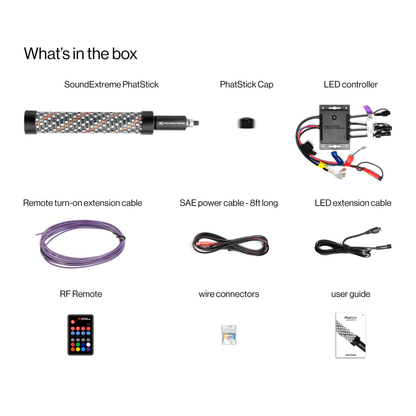 Phatstick 1' Whip & Controller Led Whip 1ft & Rf Controller