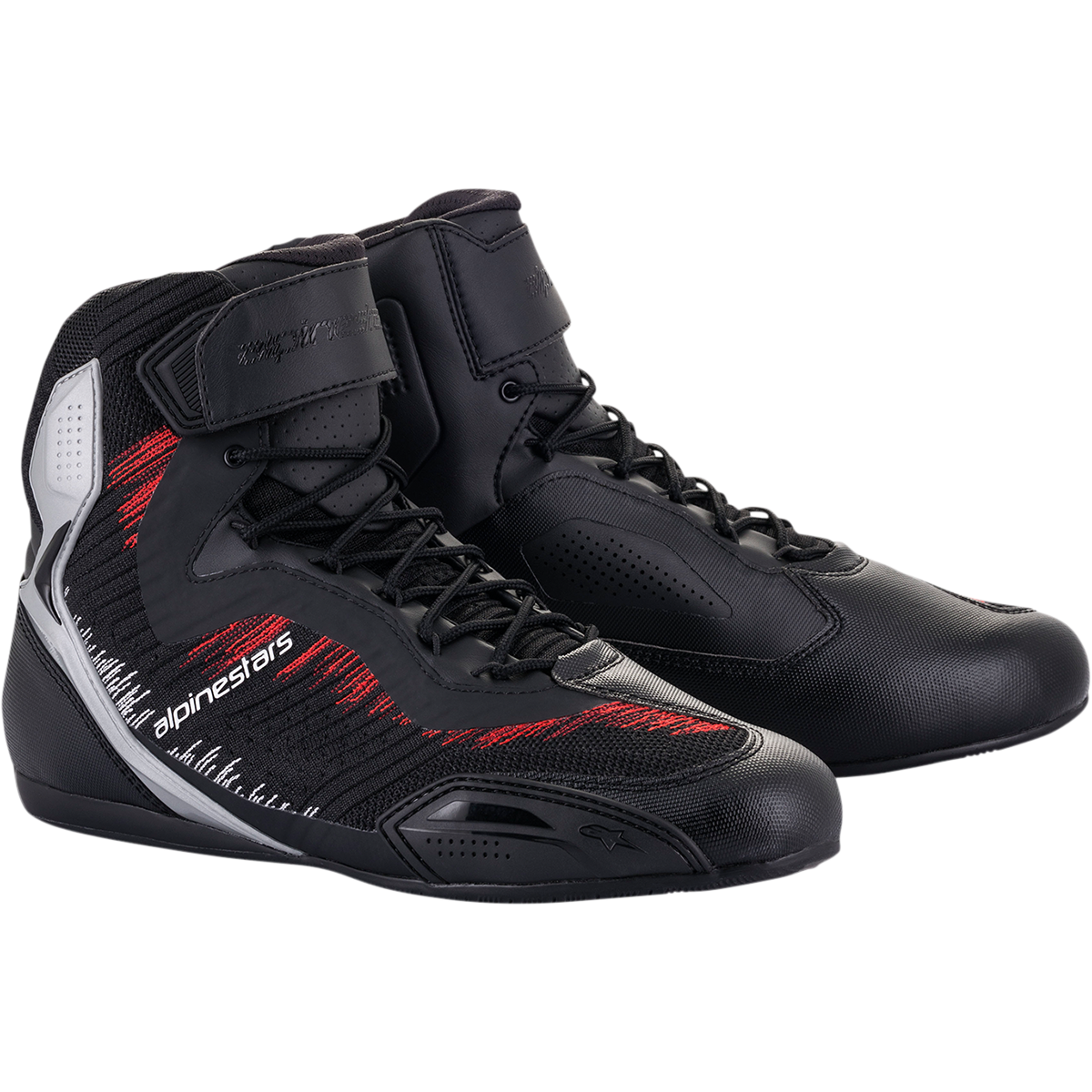 ALPINESTARS Faster-3 Rideknit? Shoes - Black/Silver/Red - US 12 / EU 45.5 2510319193012