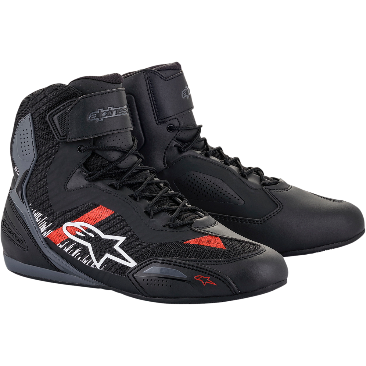 ALPINESTARS Faster-3 Rideknit? Shoes - Black/Gray/Red - US 13.5 / EU 47.5 25103191165135
