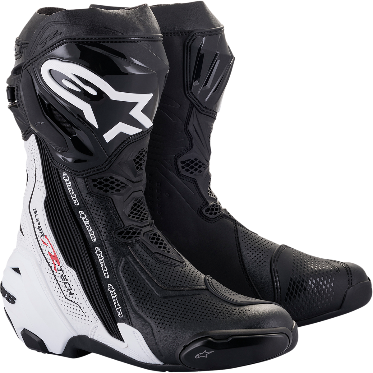 ALPINESTARS Supertech R Vented Boots - Black/White - US 6.5 / EU 40 2220121-12-40