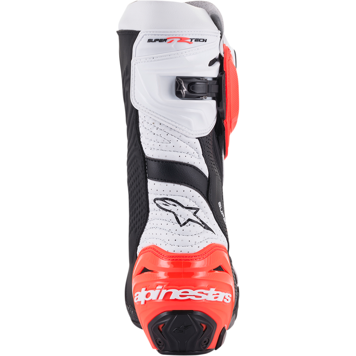 ALPINESTARS Supertech R Vented Boots - Black/Fluorescent Red/White - US 12.5 / EU 48 2220121-124-48
