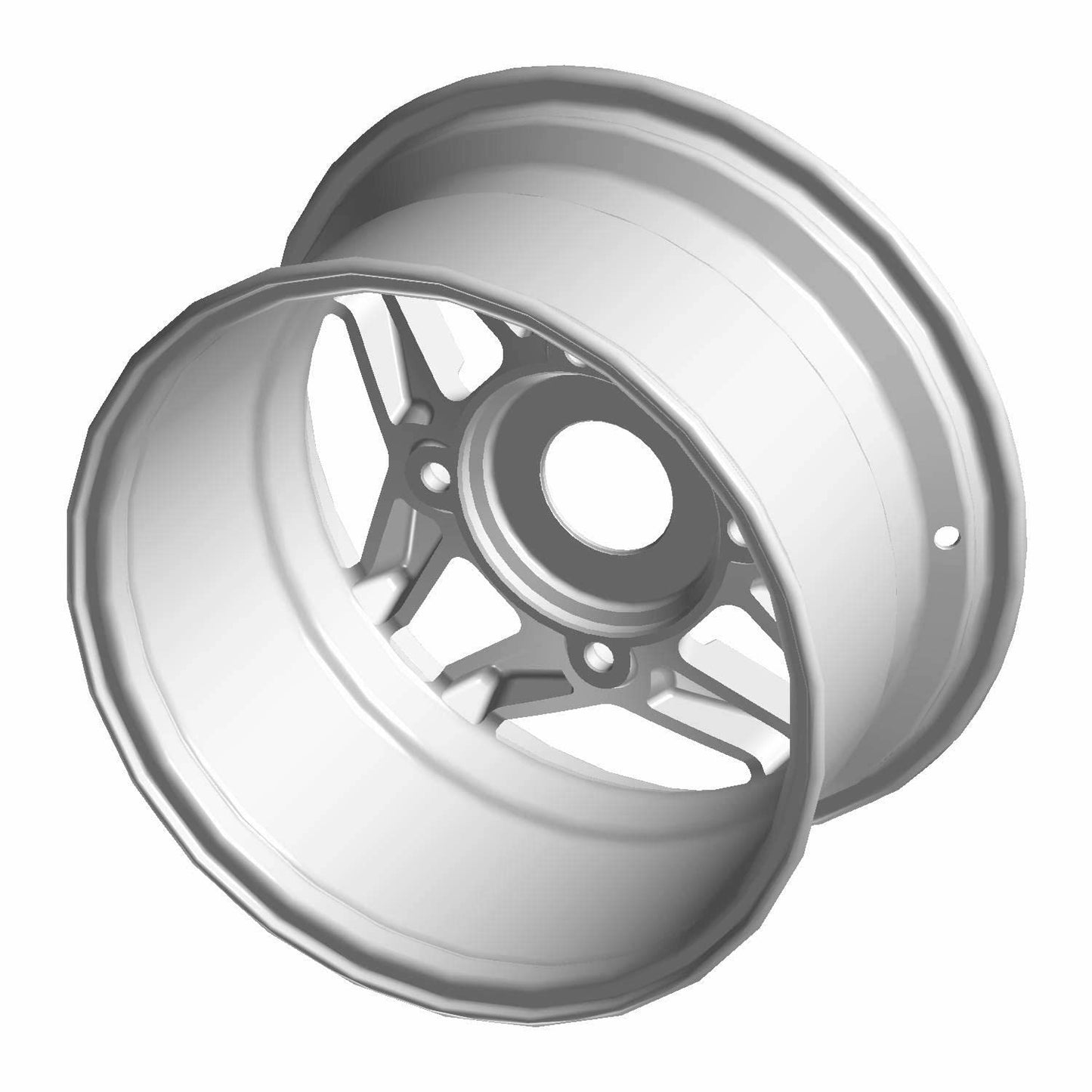 Polaris ATV Rim Cast, Rear, 14 x 7.5, Medium Gloss Black, Genuine OEM Part 1522276-067, Qty 1