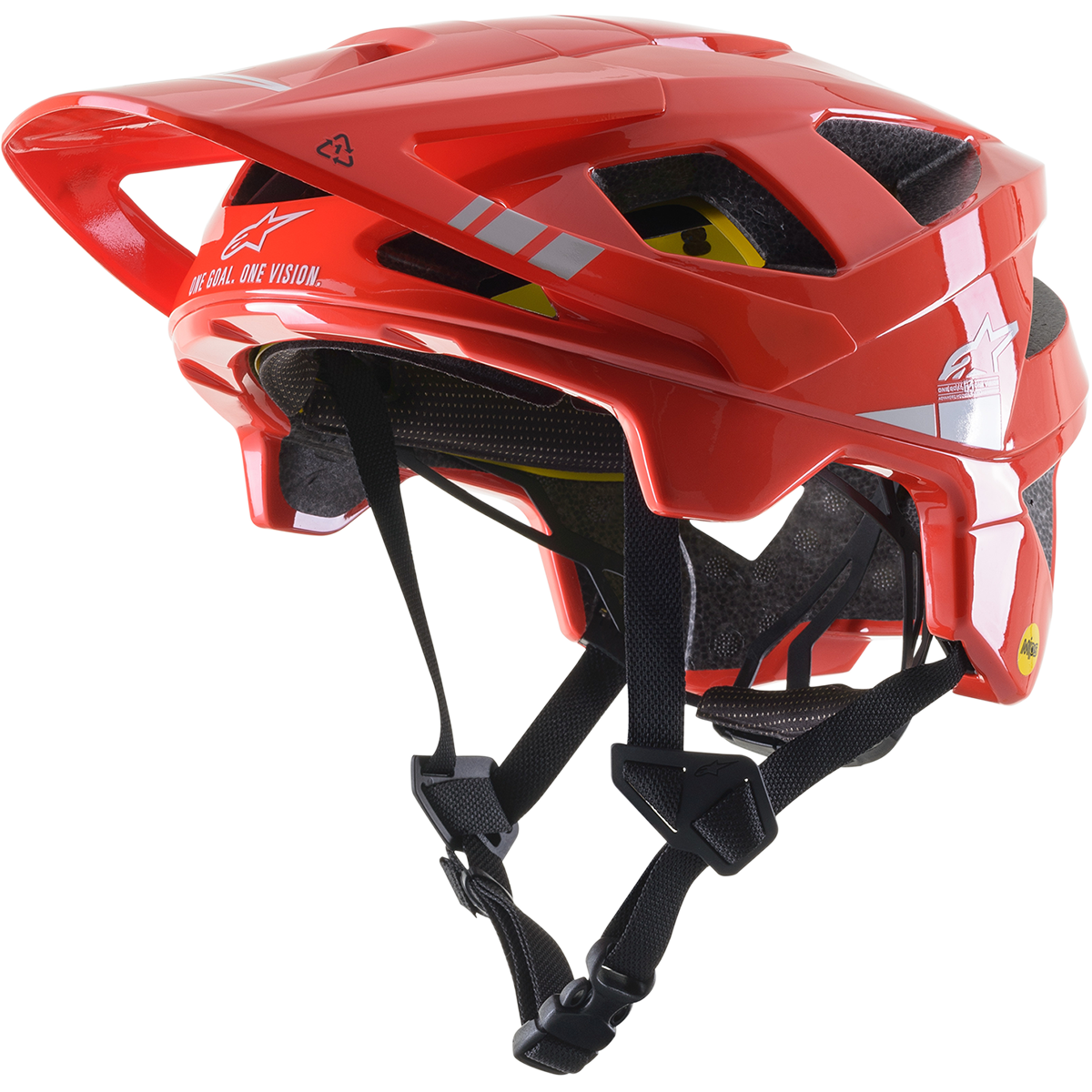 ALPINESTARS Vector Tech Helmet - Bright Red/Light Gray Glossy - MIPS? - Medium 8700721-3199-MD
