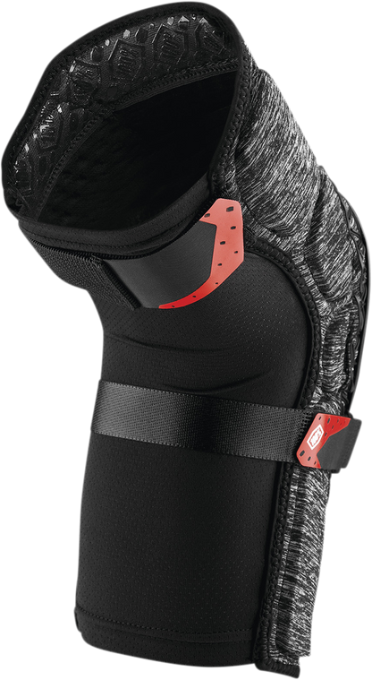 100% Surpass Knee Guards - Heather Gray/Black - Large 70009-00007