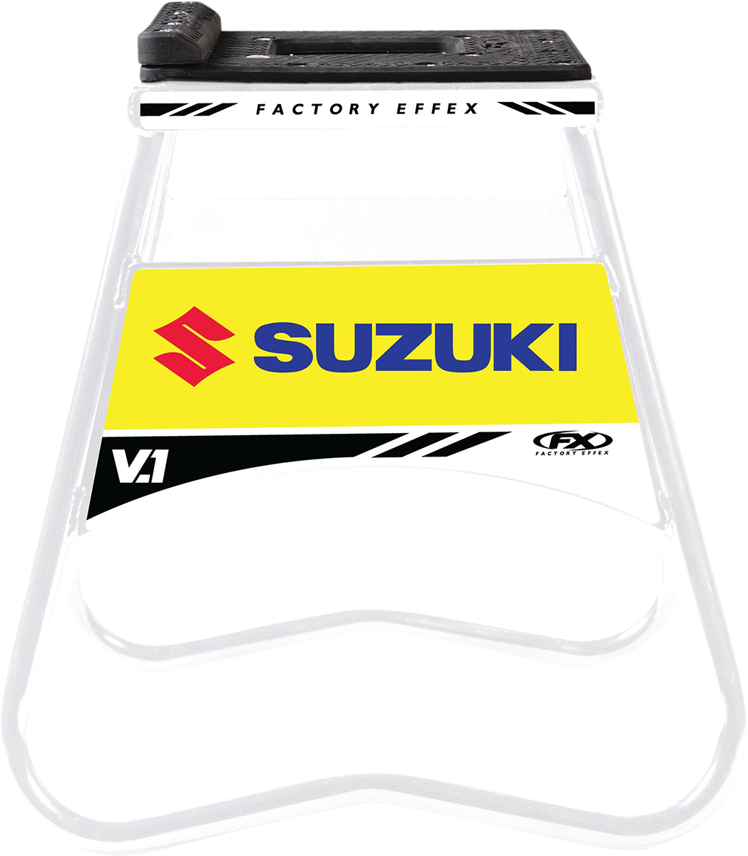 FACTORY EFFEX Bike Stand - V.1 - Suzuki - White/Yellow 24-45410