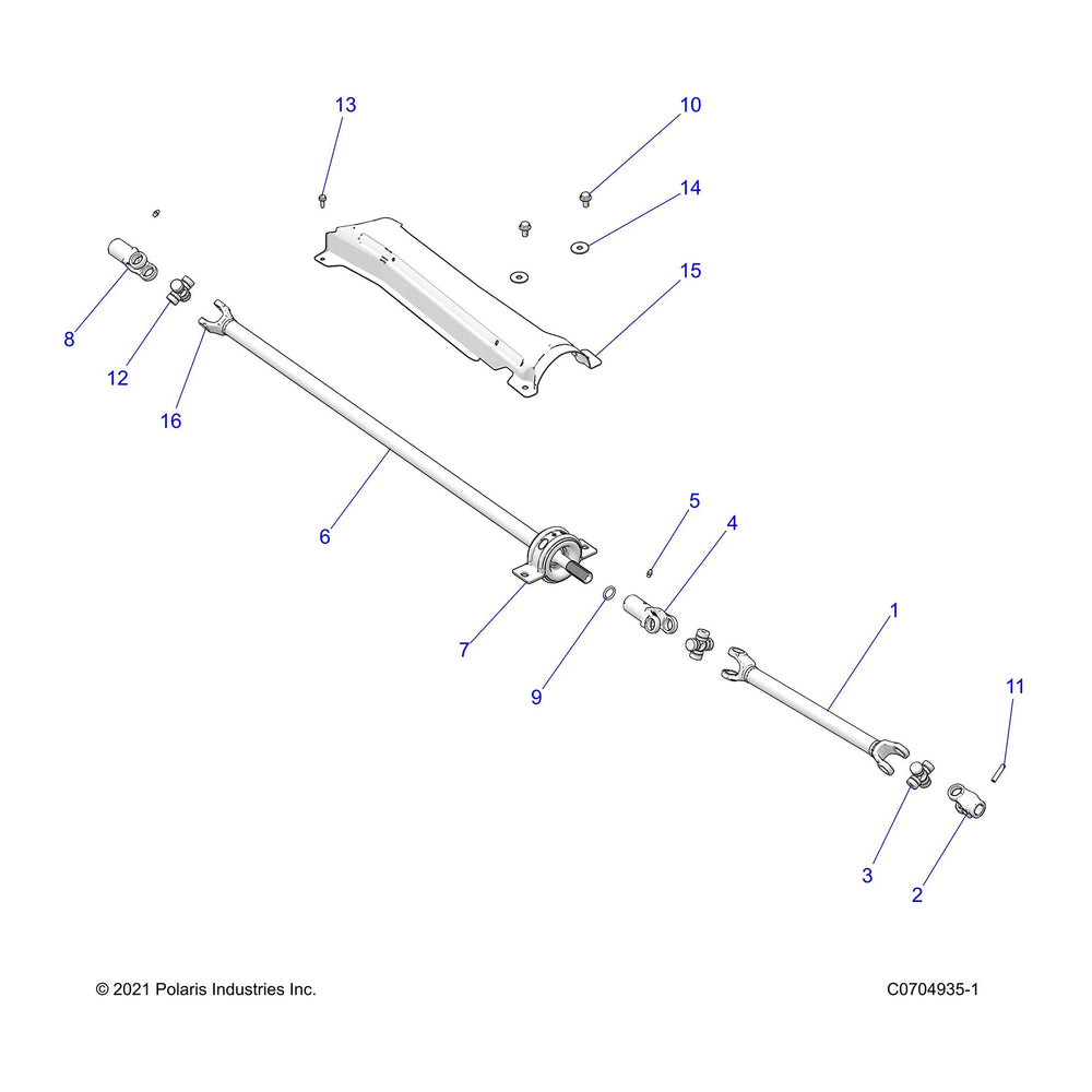 
                      
                        Polaris RZR Rear Propshaft Assembly, Genuine OEM Part 1333424, Qty 1
                      
                    