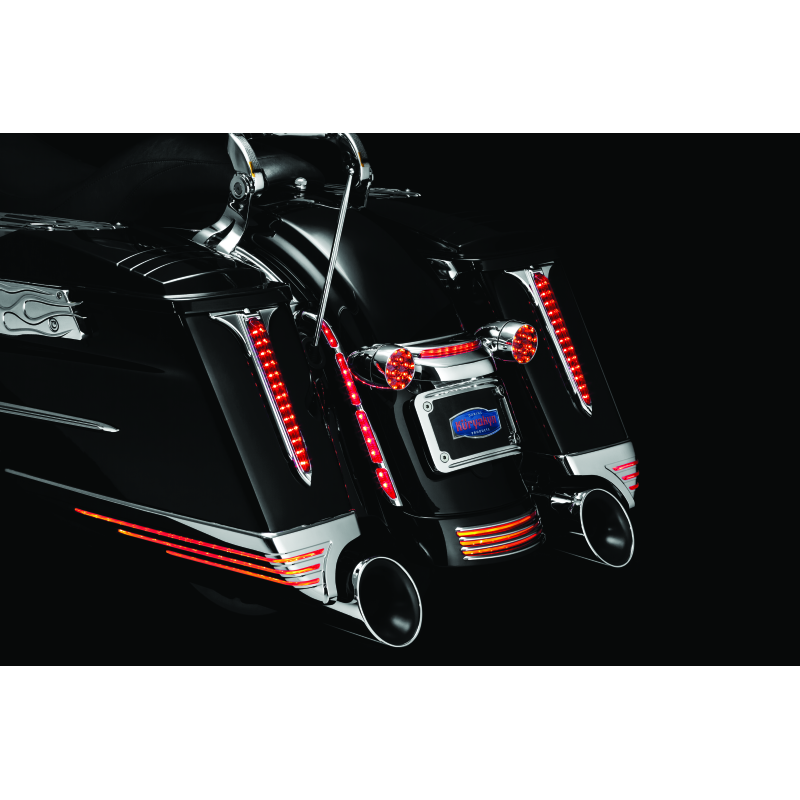 Kuryakyn Rear Fender Accents FLHX & FLTR Models Chrome