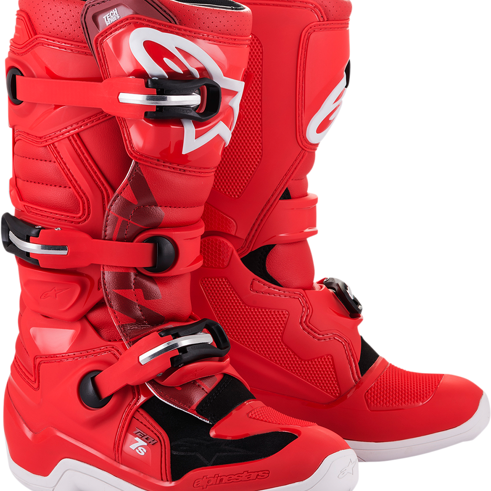 ALPINESTARS Youth Tech 7S Boots - Red - US 2 / EU 34 2015017-30-2
