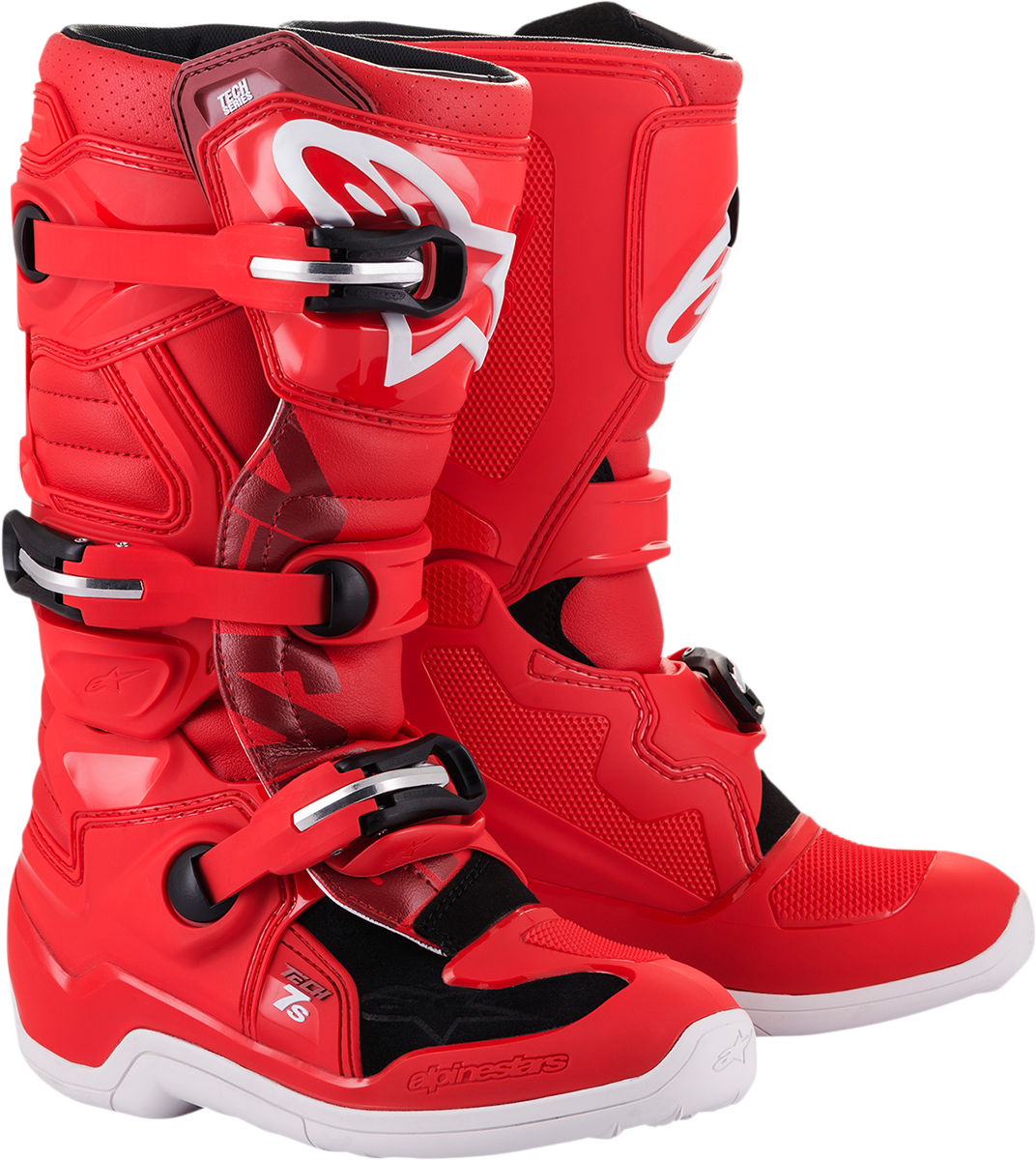 ALPINESTARS Youth Tech 7S Boots - Red - US 3 / EU 35.5 2015017-30-3