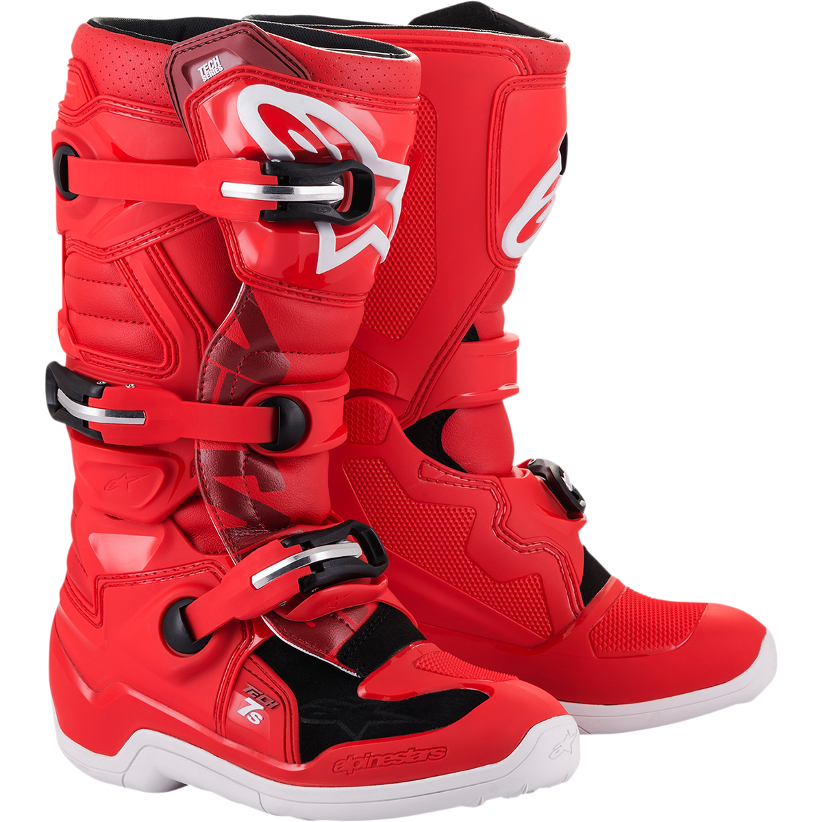 ALPINESTARS Youth Tech 7S Boots - Red - US 5 / EU 38 2015017-30-5