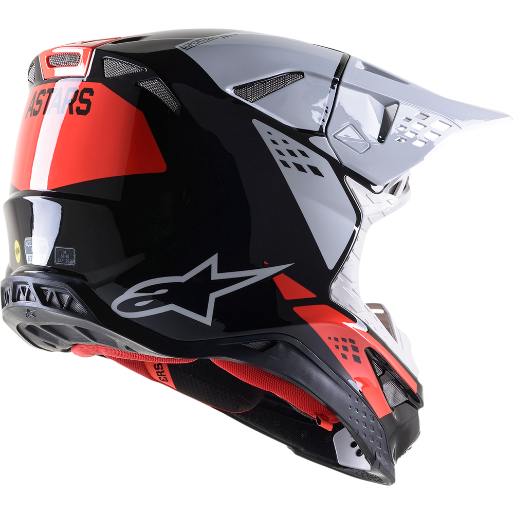 ALPINESTARS Supertech M8 Helmet - Factory - Black/White/Red - 2XL 8302922-1233-2X