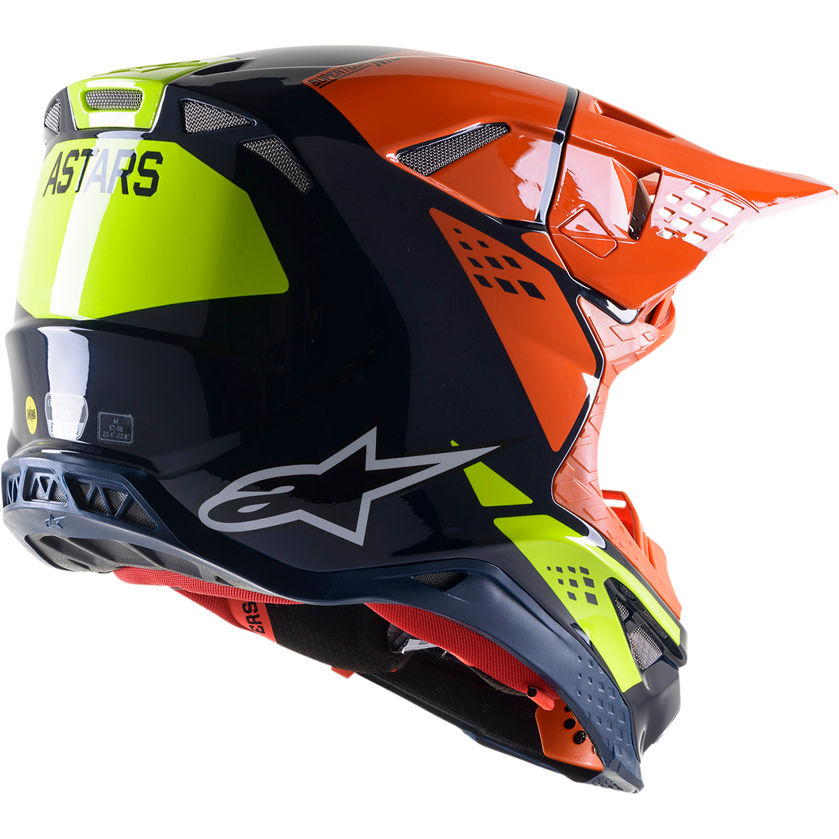 ALPINESTARS Supertech M8 Helmet - Factory - Blue/Orange/Yellow - 2XL 8302922-7445-2X