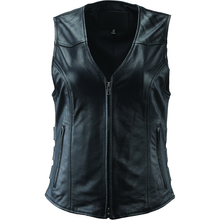 Kuryakyn Leather By River Road Plains Leather Vest Black Womens - Small