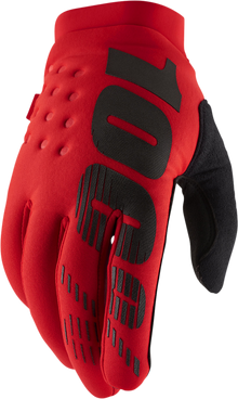 100% Brisker Gloves - Red - Medium 10003-00031