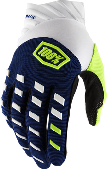 100% Airmatic Gloves - Navy/White - Small 10000-00015