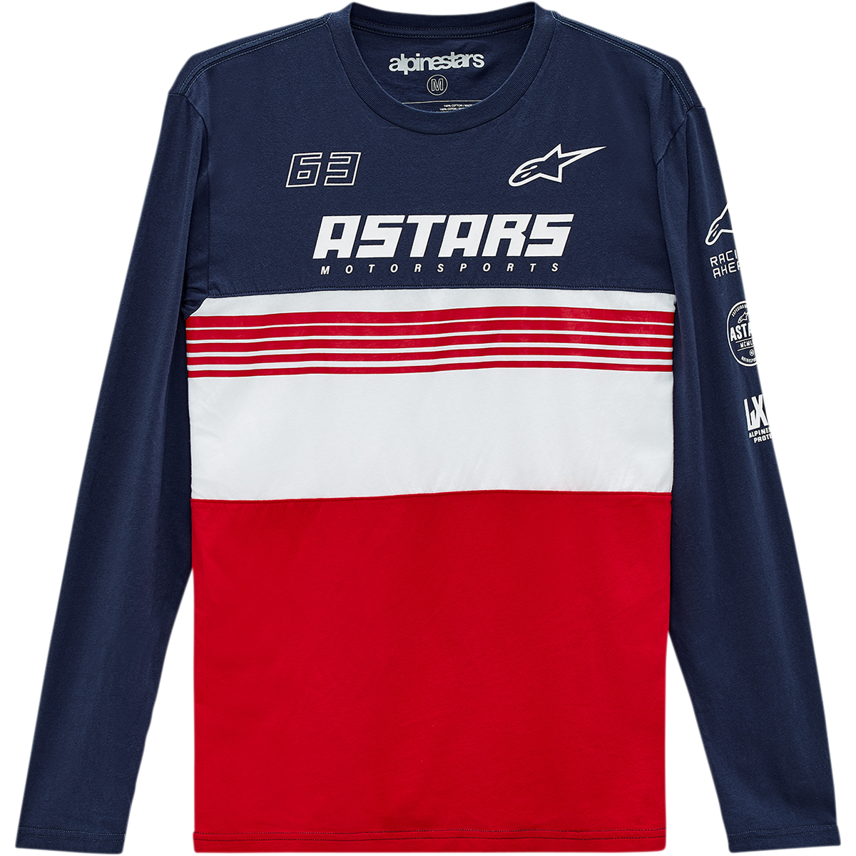 ALPINESTARS Turbo Long-Sleeve T-Shirt - Navy/Red - XL 1213711117030XL