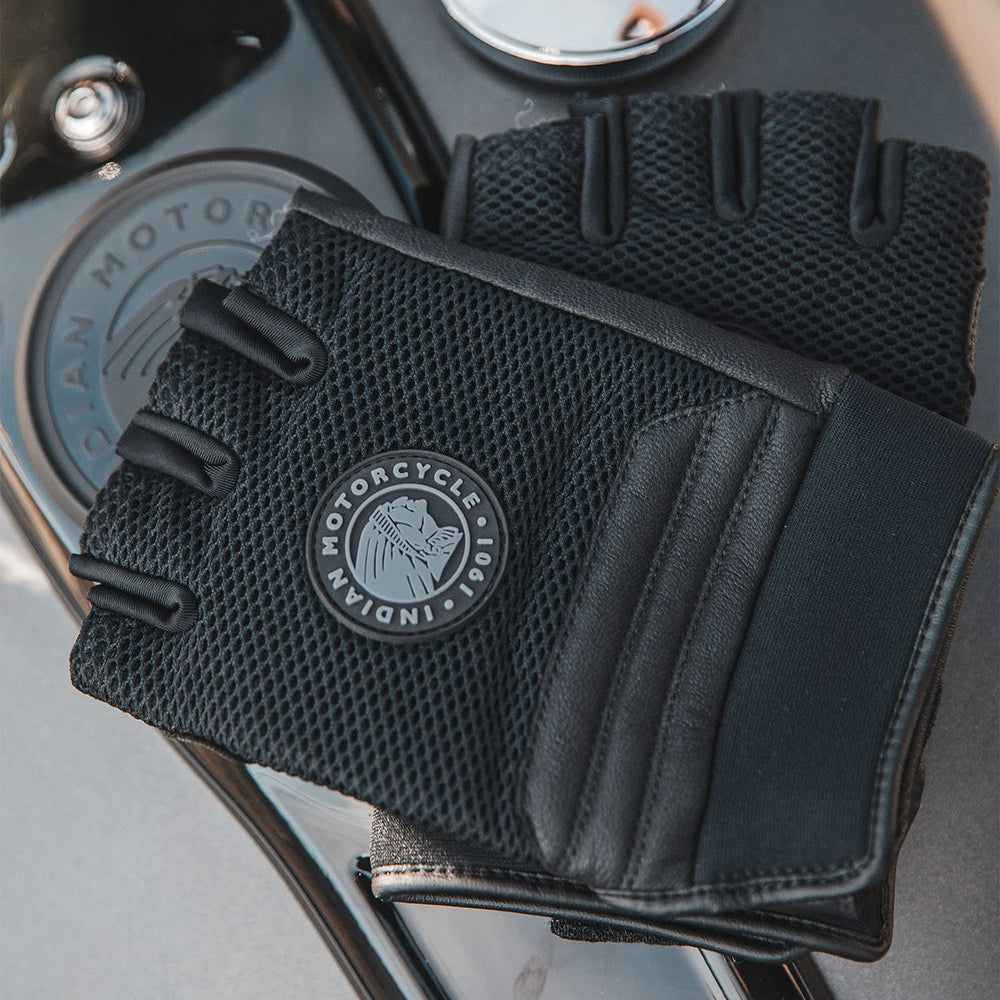 
                      
                        Indian Motorcycle Men's Tobin Fingerless Glove, Black - L - 286141706
                      
                    