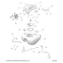 Indian Motorcycle Console Tank, Non Fairing, Jet Black, Genuine OEM Part 5634134-626, Qty 1