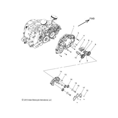 Indian Motorcycle Camshaft Gear Inlet, Genuine OEM Part 6230615, Qty 1