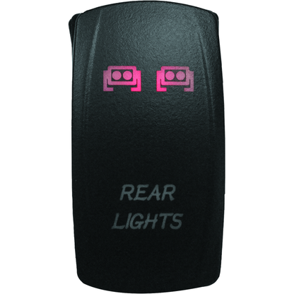 DragonFire Racing Lighted Switch Rear Light On/Off Red