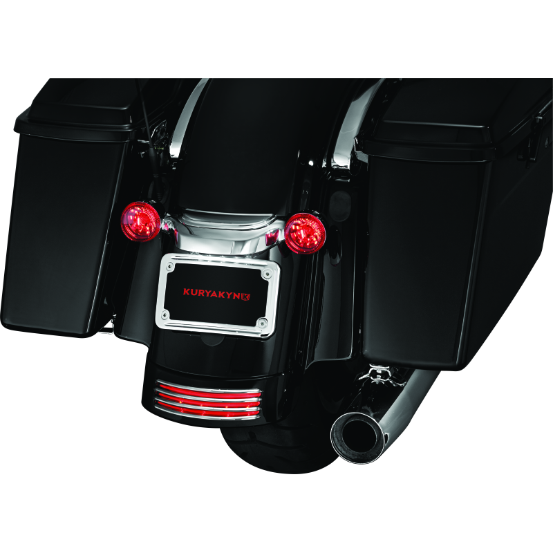 Kuryakyn Curved License Plate Mount Chrome