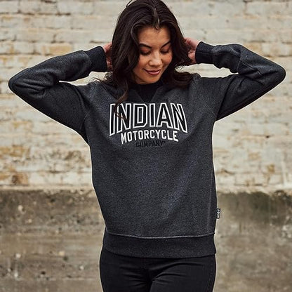 Indian Motorcycle Women's Contrast Ribbed Sweatshirt, Gray - 3XL - 283343114