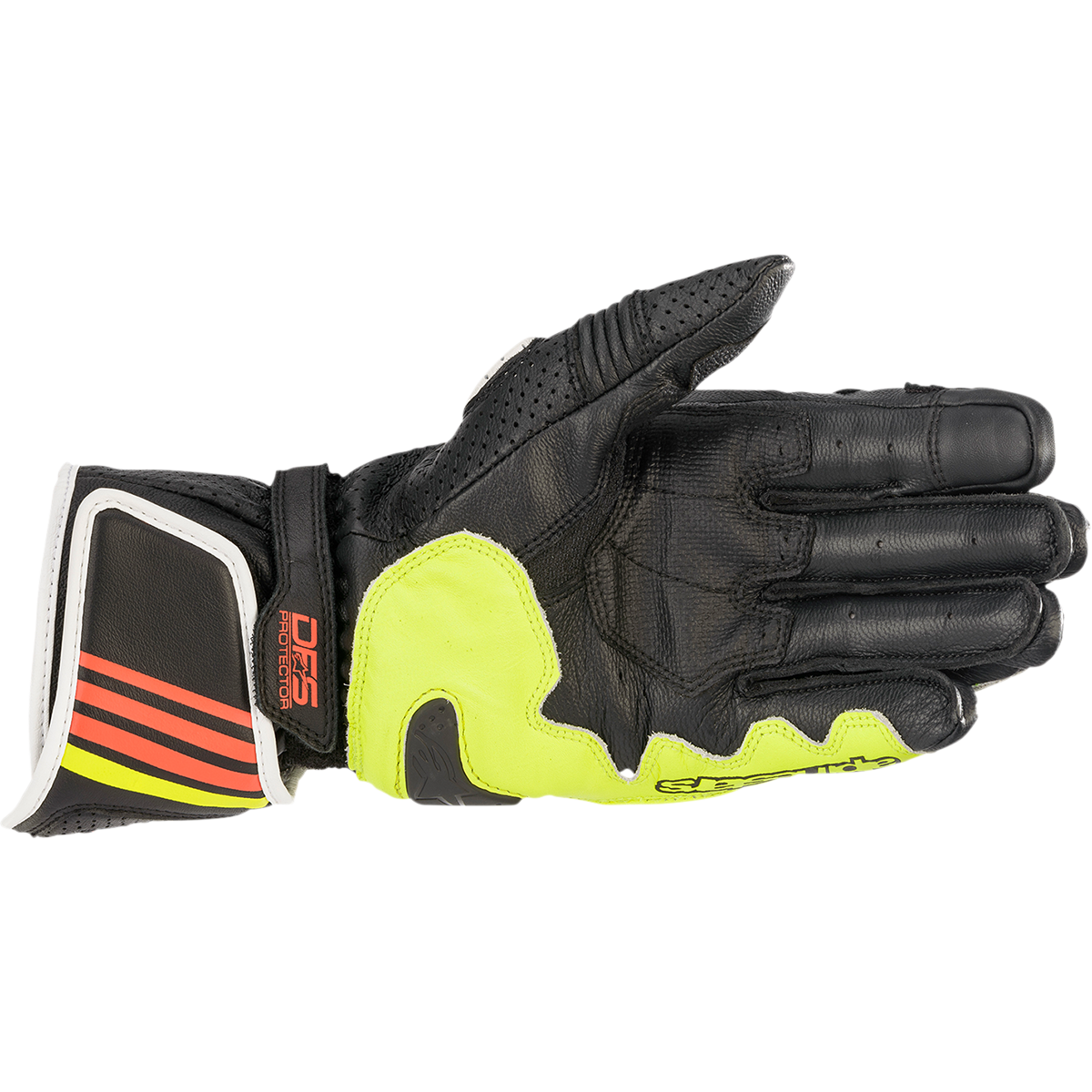 ALPINESTARS GP Plus R v2 Gloves - Metallic Gray/Black/Fluo Yellow/Fluo Red - 3XL 3556520-9135-3X
