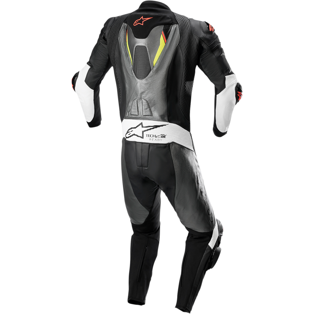 ALPINESTARS Missile Ignition v2 1-Piece Leather Suit - Metallic Gray/Black/Yellow/Red Fluo - US 38 / EU 48 3150222-9135-48